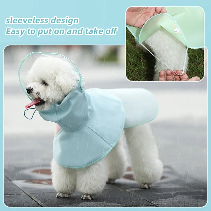 Dogs Rainy Day Cape Poncho