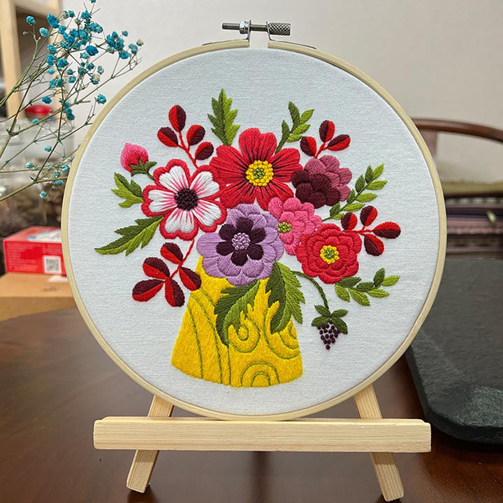 DIY Floral Embroidery Kit