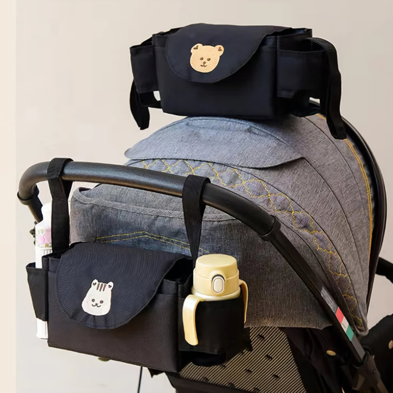 Korean-Inspired Multipurpose Stroller Organizer with Cup Holder