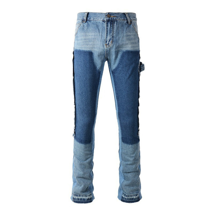 Contrast Color Fashion Men's Retro Jeans