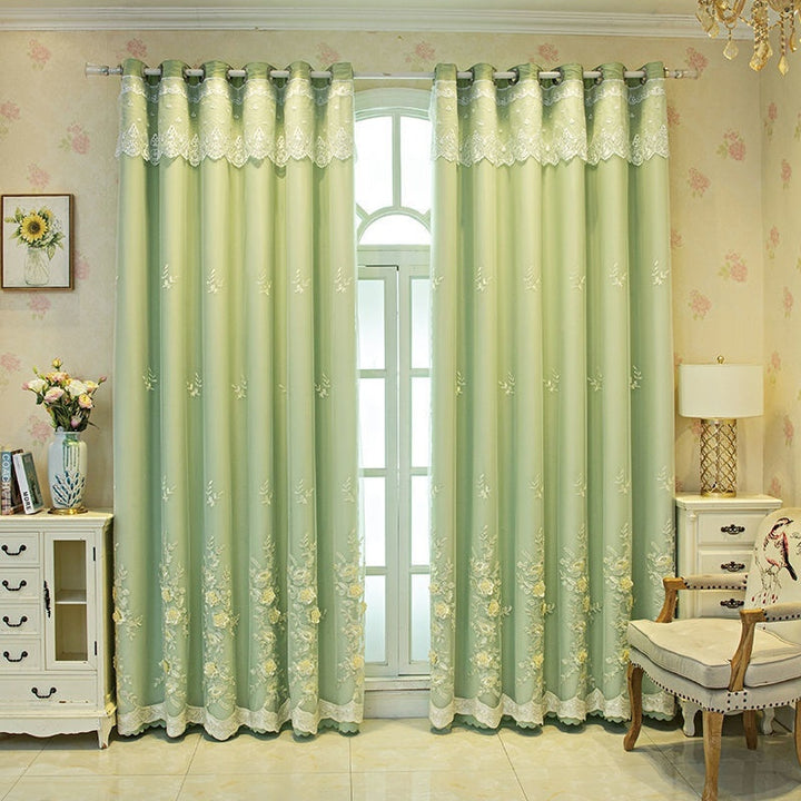 Bedroom Shading Wedding Home Double Open Curtain Finished Set