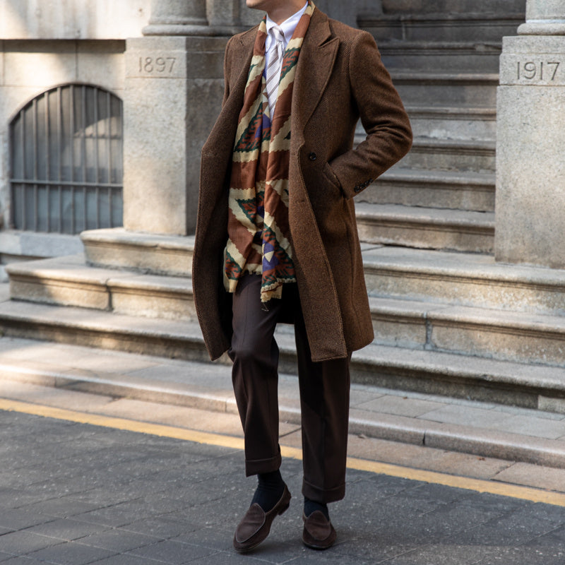 Men's Vintage Wool Brown Denim Jacket