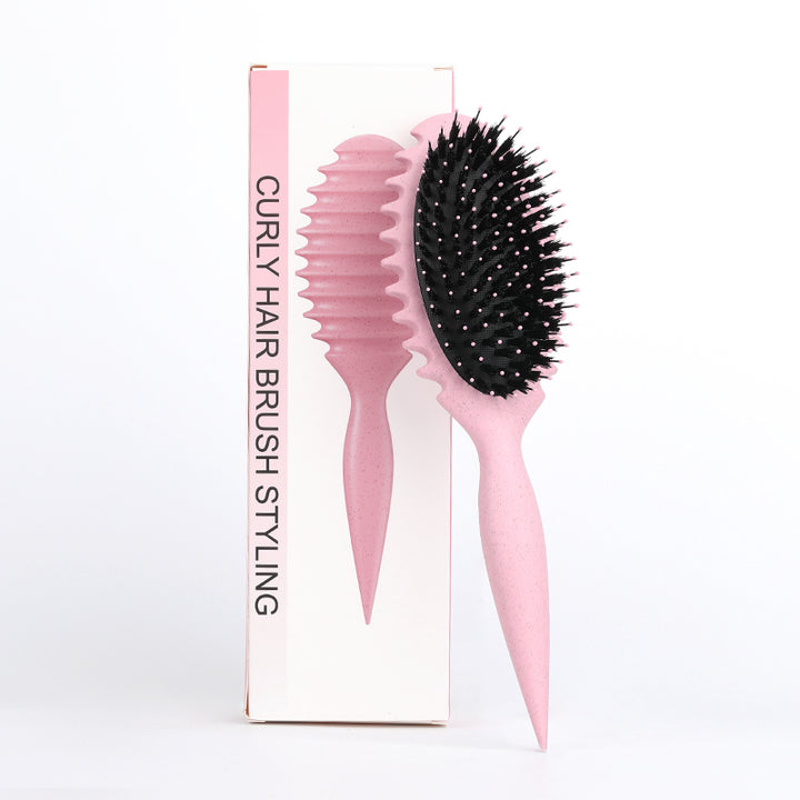 Curl Defining Boar Bristle Detangling Hair Brush