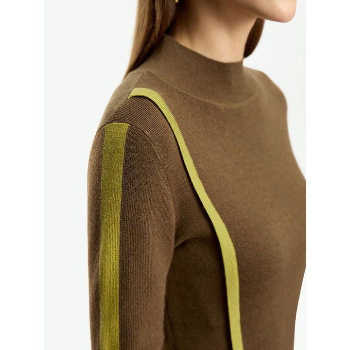 Elegant Asymmetrical Mock Neck Sweater for Women