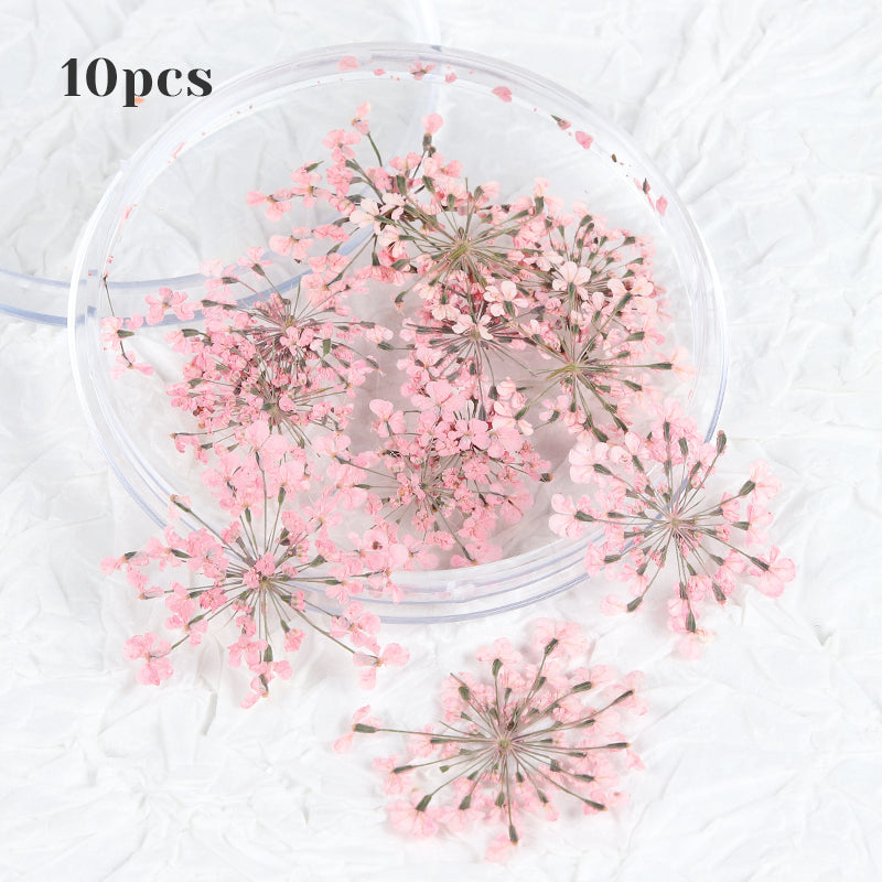 3D Dried Flower Nail Art Decorations Set