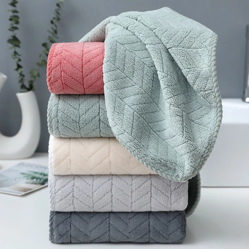 Soft Absorbent Terry Cloth Bath and Face Towel