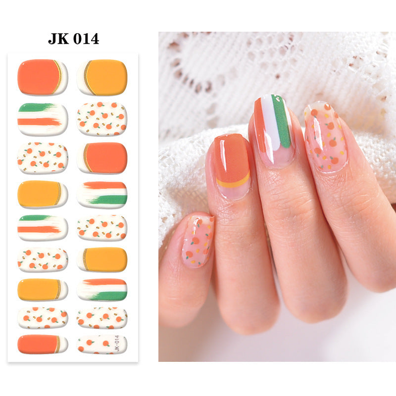 Pure Desire Wind Wear Nail Semi-baked UV Gel Nail Sticker Waterproof And Durable