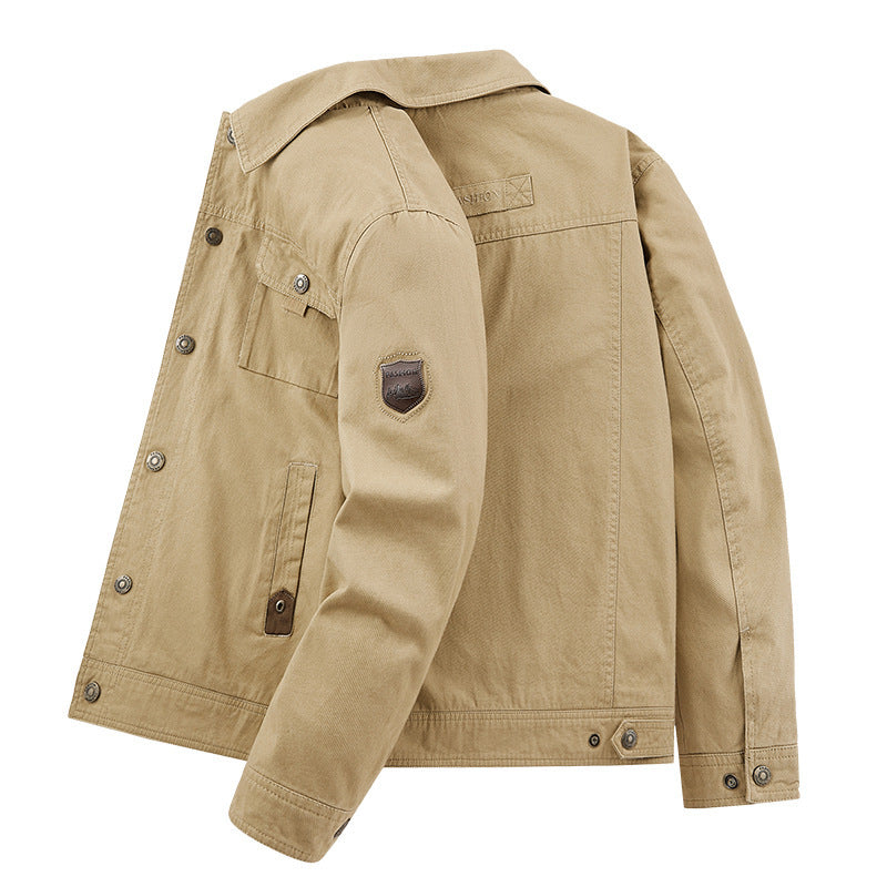 Solid Color Casual Jacket Men's Coat