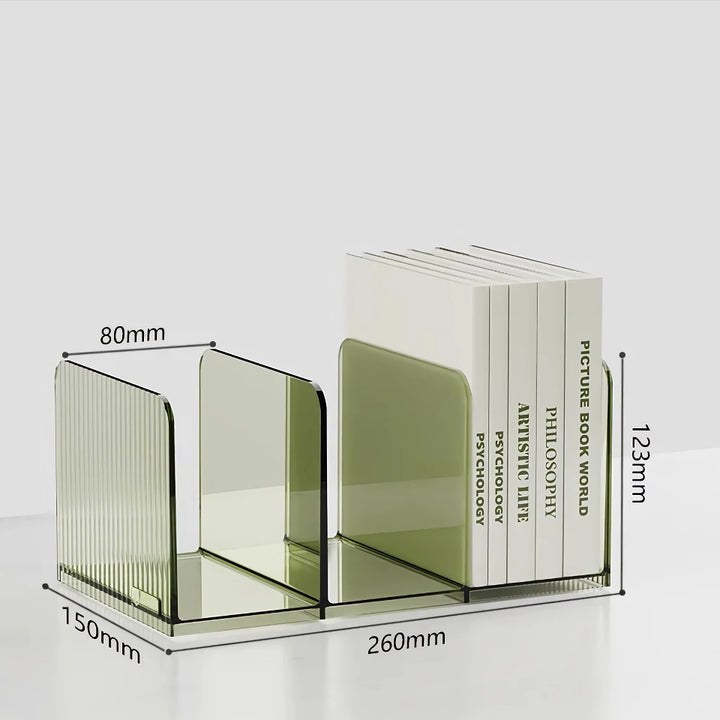 Desktop Transparent Book Stand Holder - Thickened Acrylic Organizer