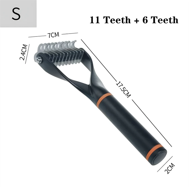 Double-Sided Pet Deshedding Brush for Cats and Dogs