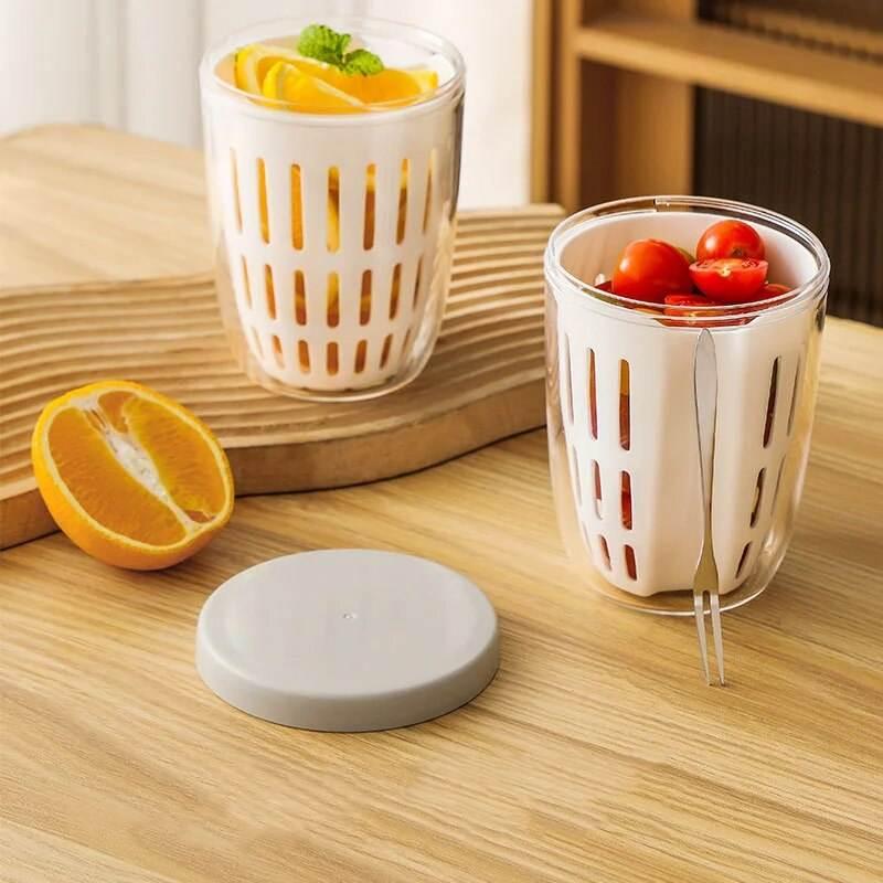 Portable Leak-Proof Salad Cup with Fork