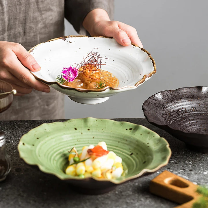 Elegant Ceramic Flower Bowl