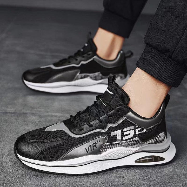Air Cushion Mesh Sneakers Personalized Fashion Lace Up Sports Shoes Men Casual Versatile Breathable Walking Running Shoes - Trendha