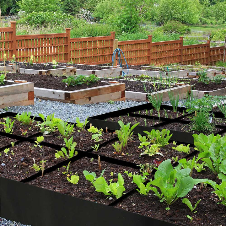 Modular Felt Raised Garden Beds with Adjustable Grid System