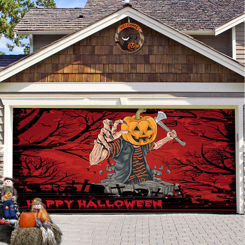 Halloween Party Decorative Hanging Cloth Garage Door Background Fabric