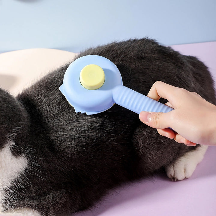 Self-Cleaning Cat and Dog Hair Brush with One-Click Fur Removal