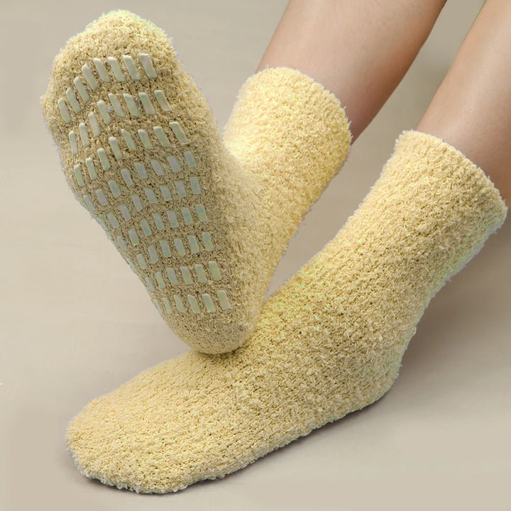 Cozy Coral Velvet Anti-Slip Indoor Socks for Women