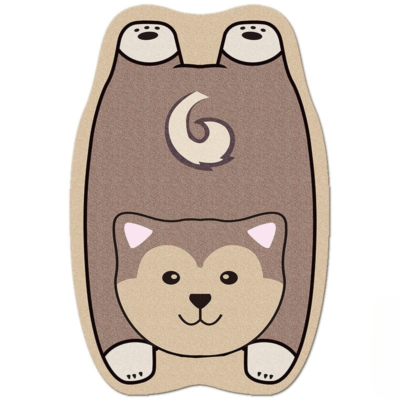 Cute Animal Living Room Decorative Rugs – Plush Soft Cartoon Bedroom Carpet