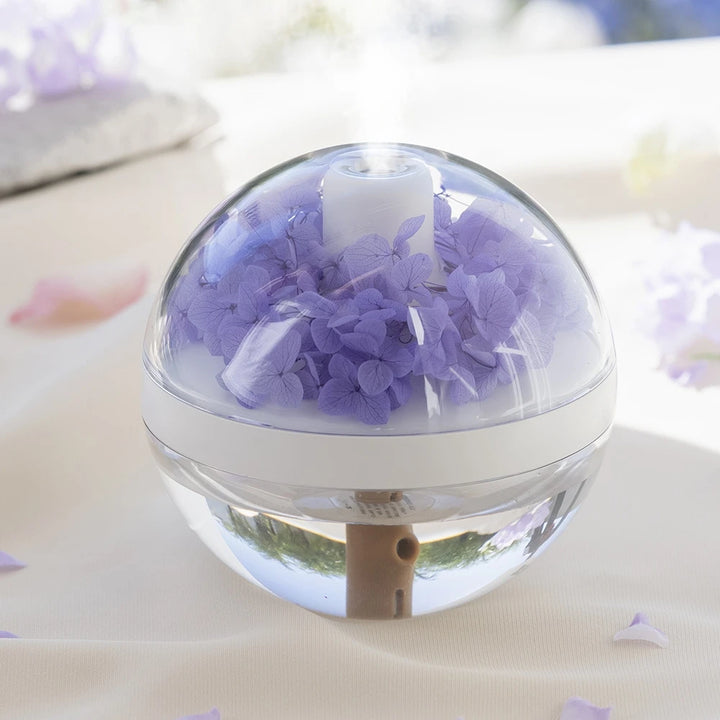 Portable Wireless Air Humidifier with Eternal Flower & Warm White Lamp