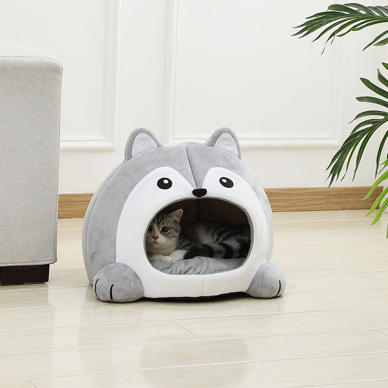 Cozy Plush Cat Bed & Lounger