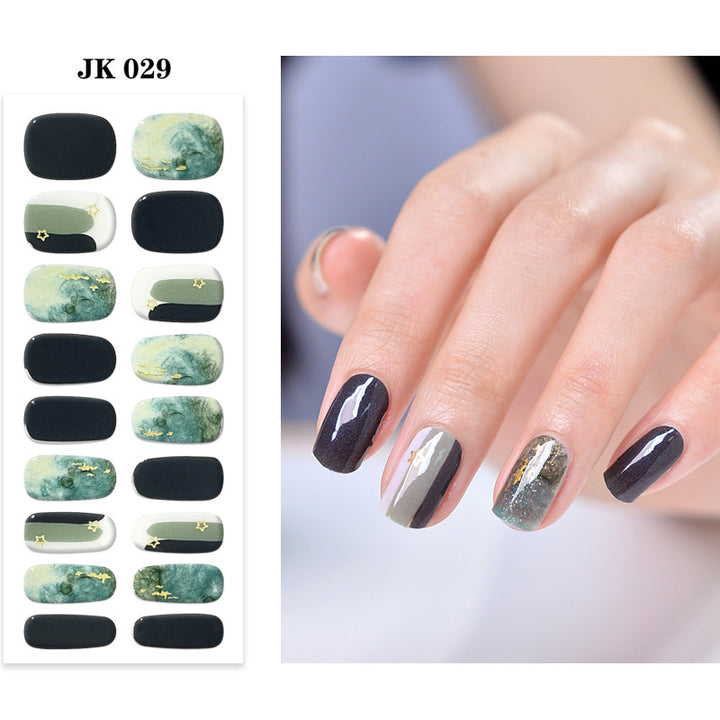 Pure Desire Wind Wear Nail Semi-baked UV Gel Nail Sticker Waterproof And Durable