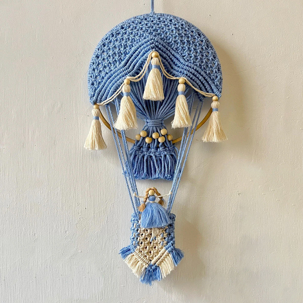 Creative Hot Air Balloon Wall Hanging Hand-woven Tapestry Wall Decoration