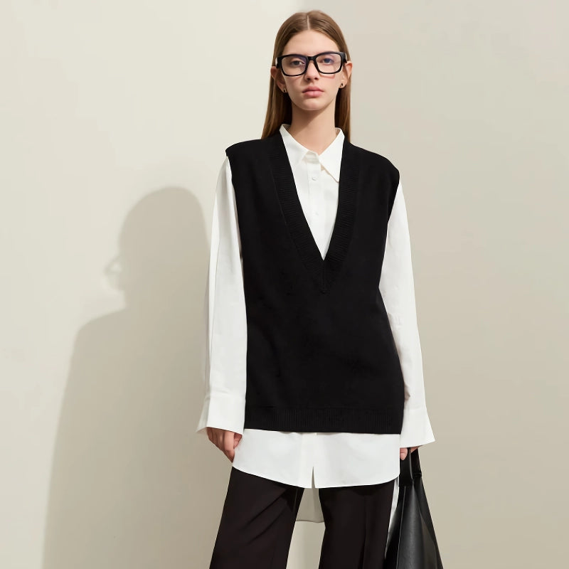 Minimalist Wool Knitted Vest