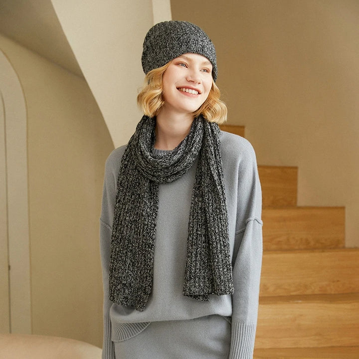 Luxurious 100% Cashmere Knit Winter Scarf for Women