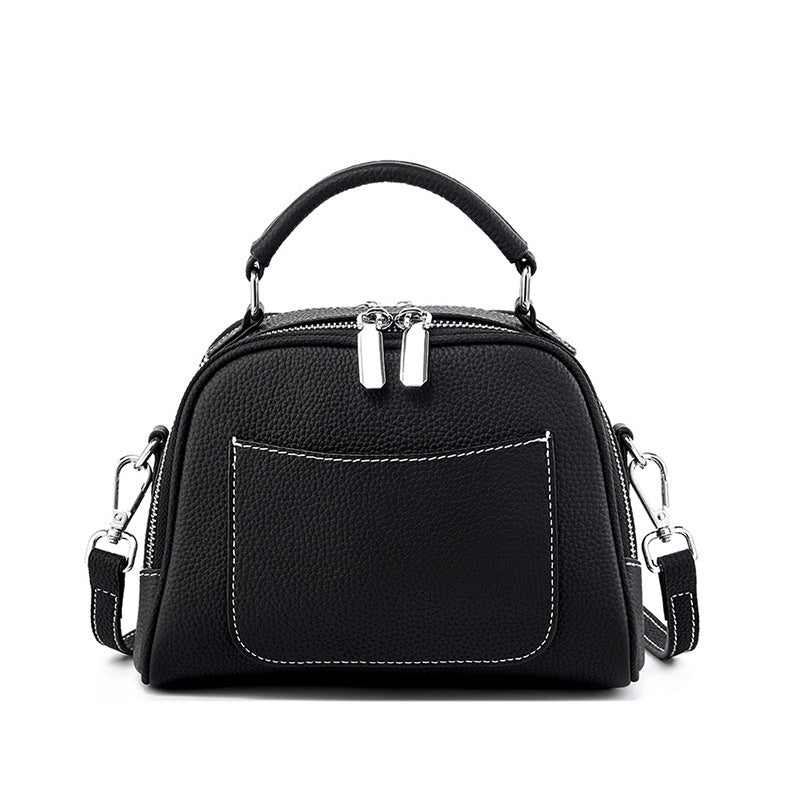 Elegant Cowhide Leather Shoulder Bag