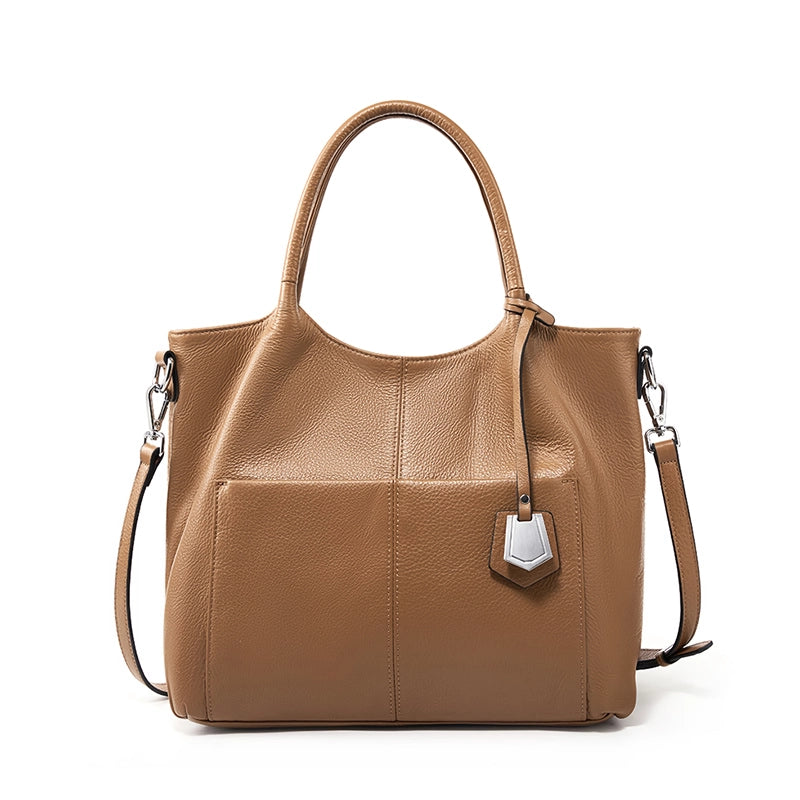 Casual Genuine Leather Shoulder Tote Bag for Women