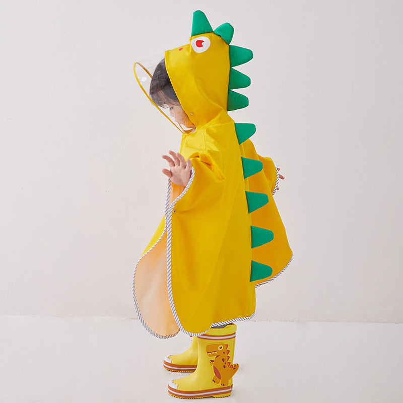 Kids' Dinosaur Themed Waterproof Rain Poncho