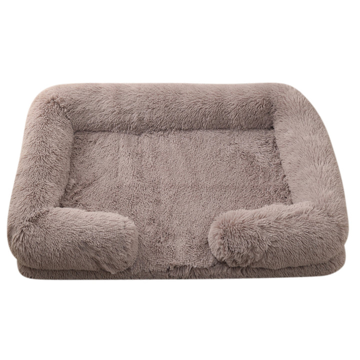 Cozy Winter Plush Dog Bed