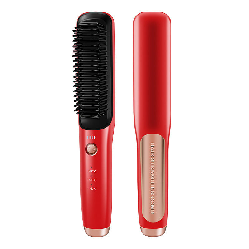 Wireless Straight Comb Hair Curler And Straightener Dual-use Hair Straightener