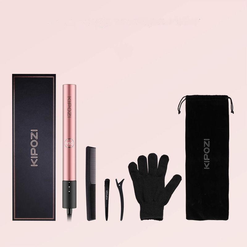 Professional Nano Titanium Hair Straightener and Curling Iron with LCD Display