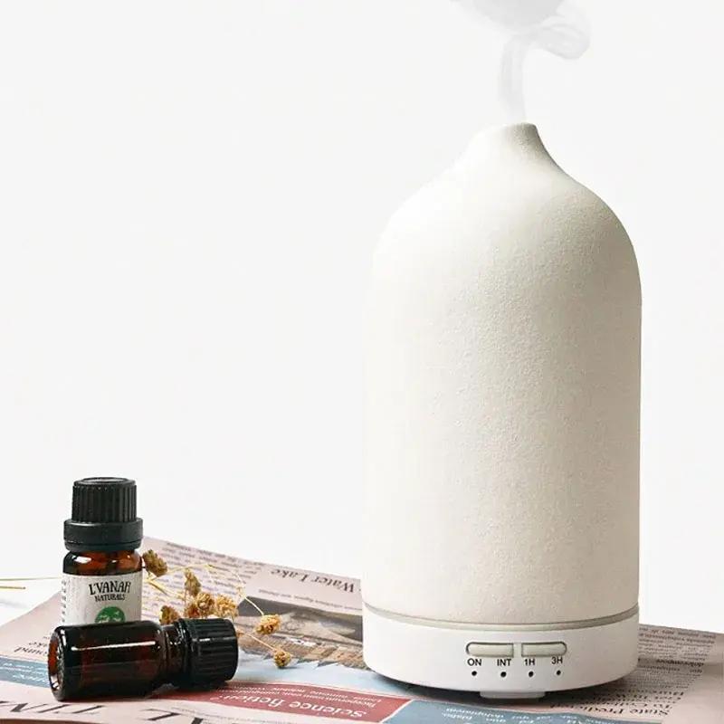 Ceramic Ultrasonic Essential Oil Diffuser with Timer and Night Light