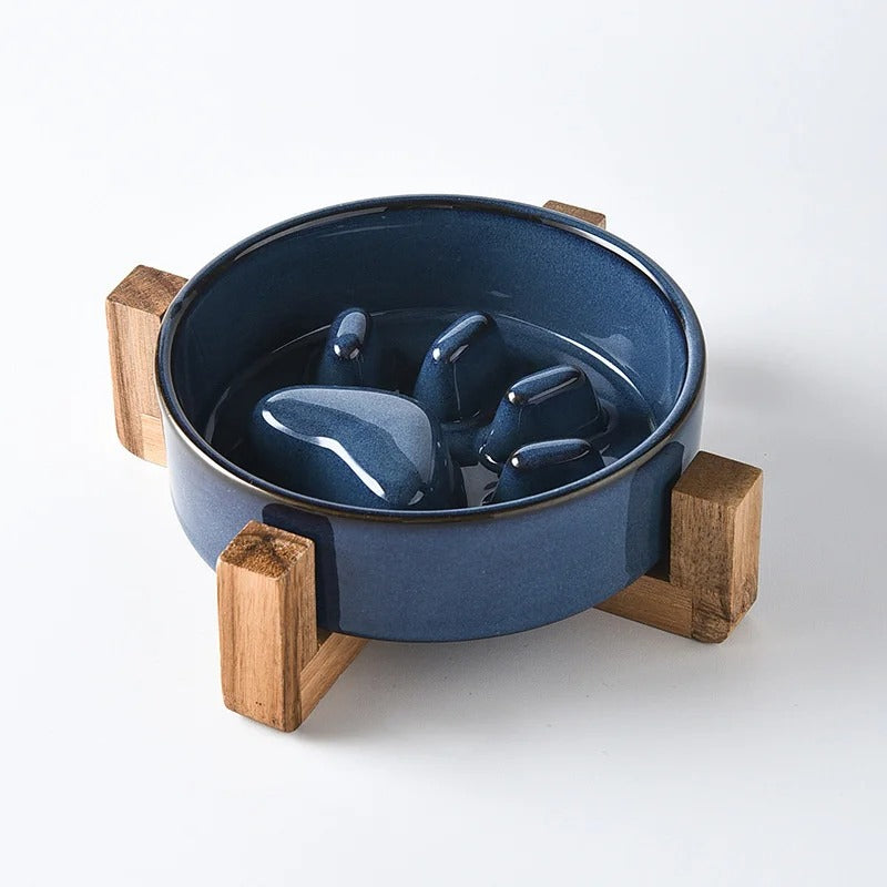 Ceramic Slow Feeder Bowl for Dogs & Cats