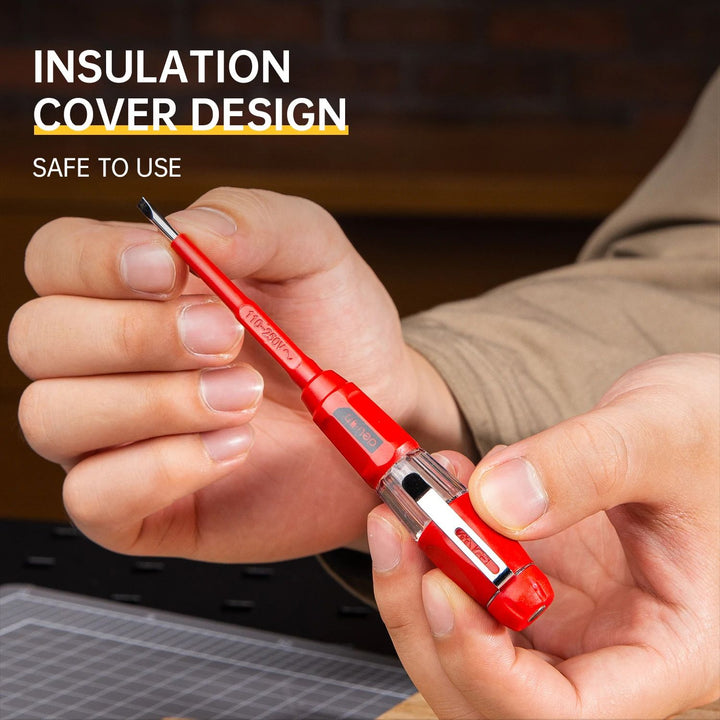 1000V Insulated Voltage Tester Pen with Non-Contact Induction & Screwdriver Function