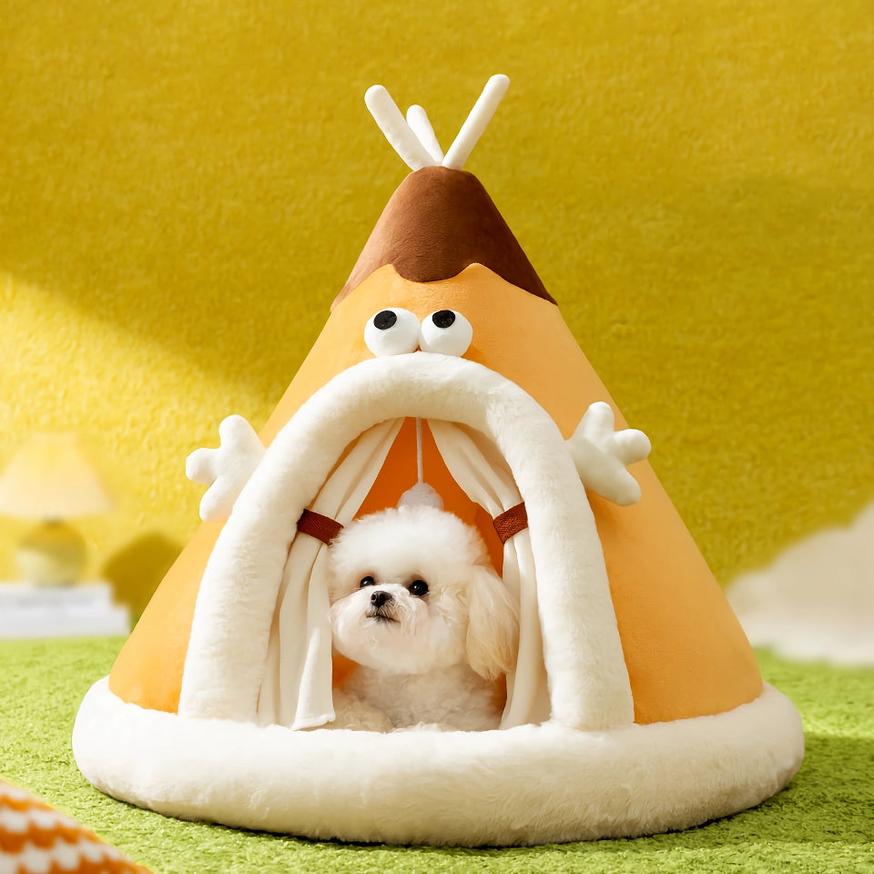 Cozy Autumn & Winter Cat Tent - Warm Thick Pet Nest for Cats and Small Dogs