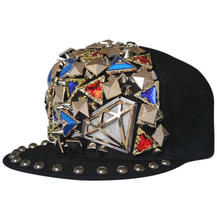 European And American Harajuku Style Hat Nail Cross Skull Rivet