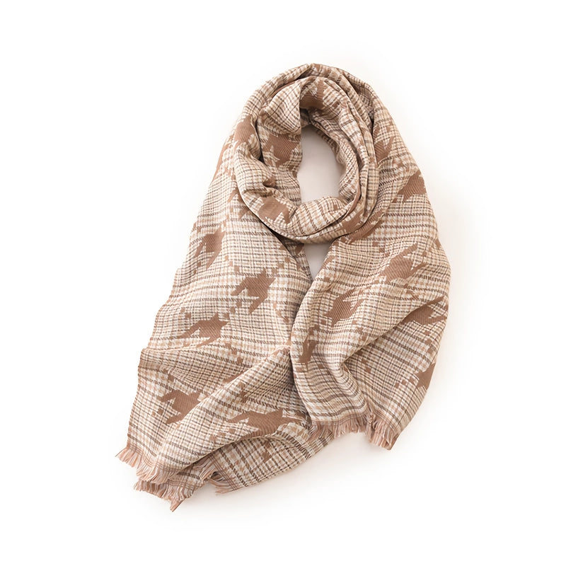 Houndstooth Imitation Cashmere Scarf Shawl Wrap