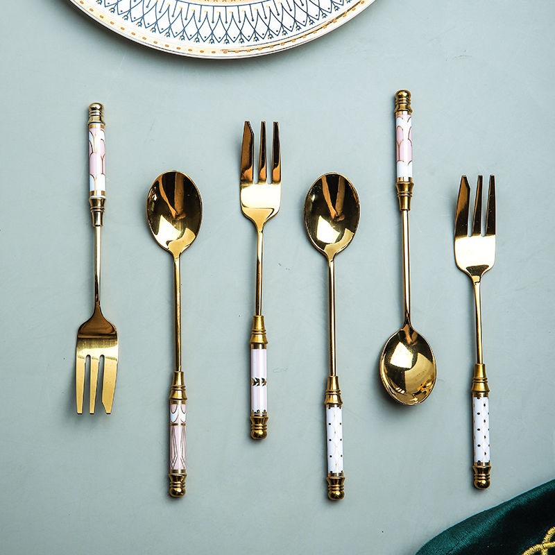 Elegant Gold Dessert Fork