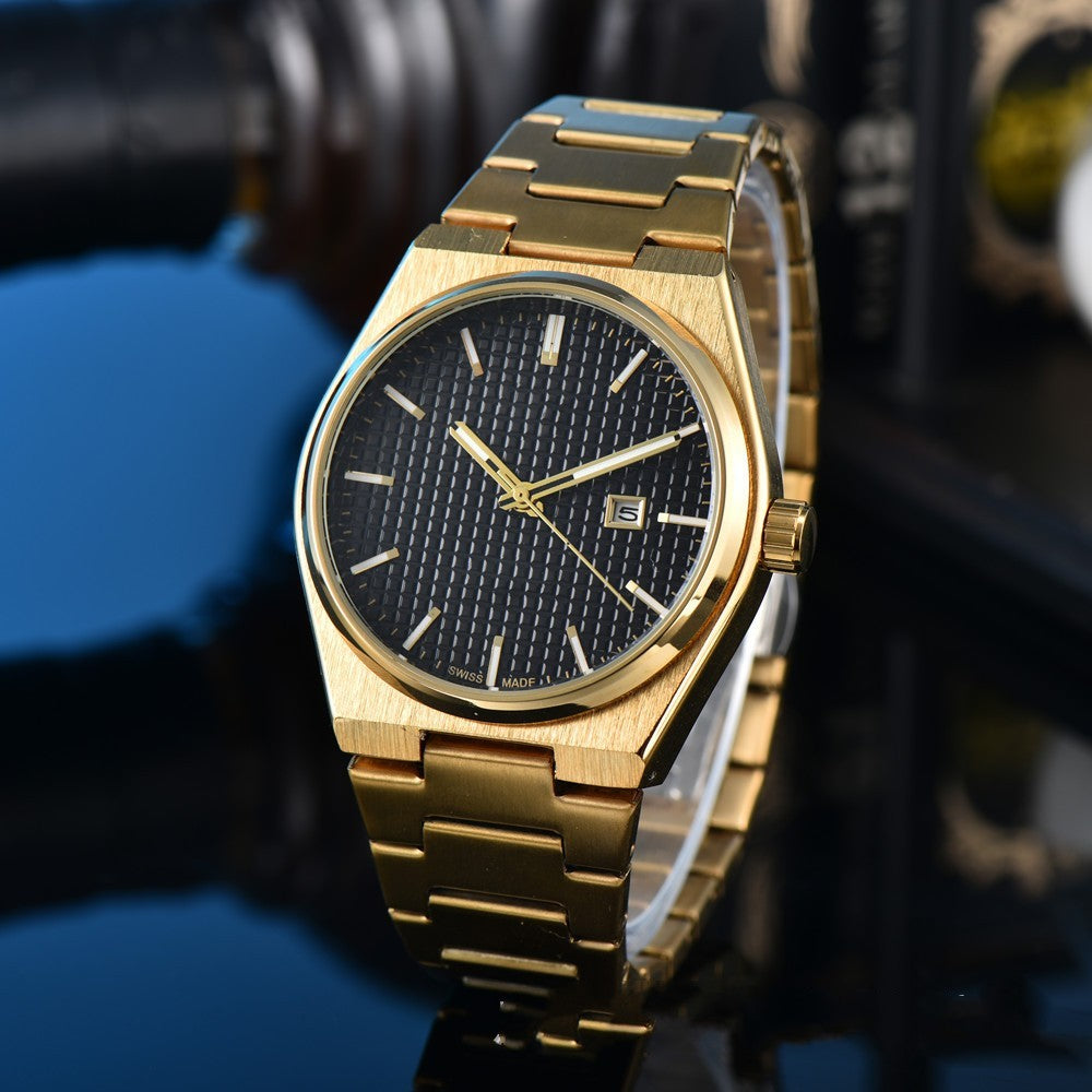 Business Casual Steel Belt Quartz Watch Men