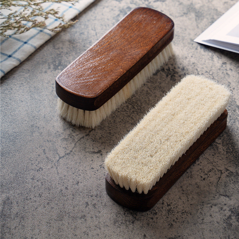 Eco-Friendly Wooden Wool Shoe Brush for Gentle Cleaning