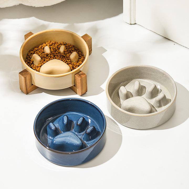 Slow Feed Ceramic Pet Bowl