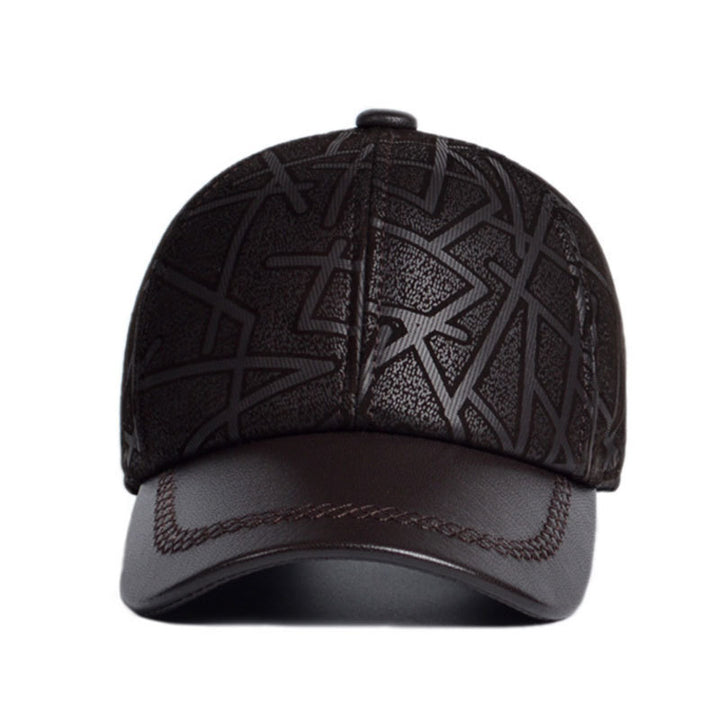 Leather Hat Fallwinter Baseball Cap Unisex Casual Sheepskin Peaked Cap Thin Outdoor Youth