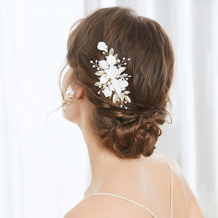 Bridal Headwear Hair Comb Earrings Set Retro Temperament - Trendha
