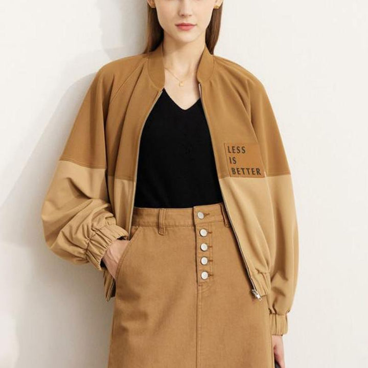 Minimalist Spring Fashion Lantern Sleeve Loose Jacket