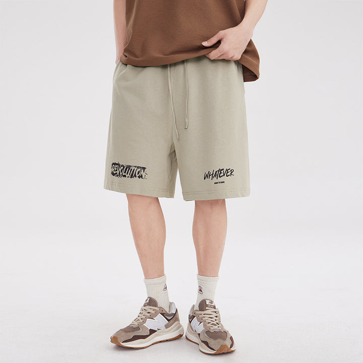 Men's Loose Casual Straight-leg Middle Pants