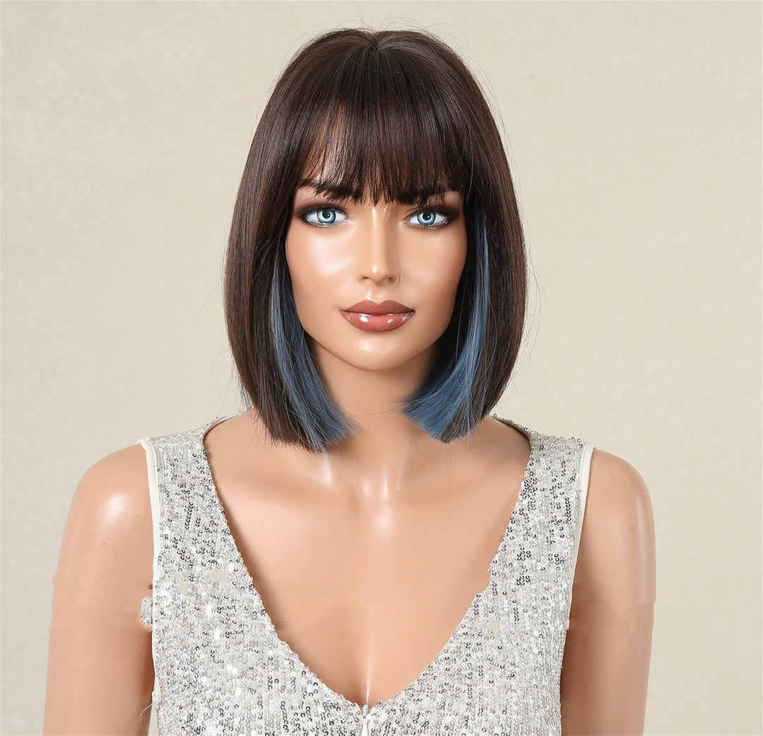 Qi Bangs Bobhaircut Women's Wig