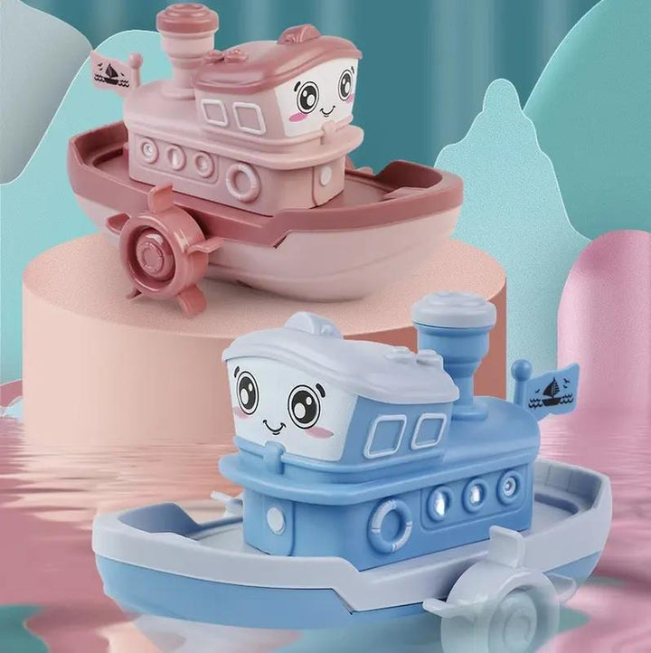 Wind Up Cartoon Ship Bath Toy for Kids